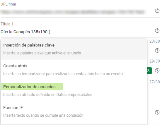 ad customizer