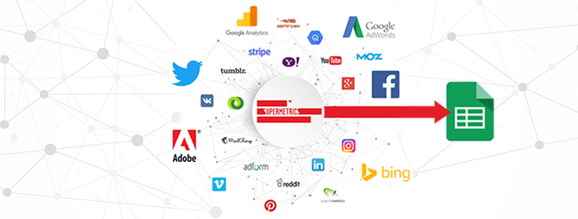 Facebook metrics in Google Data Studio.