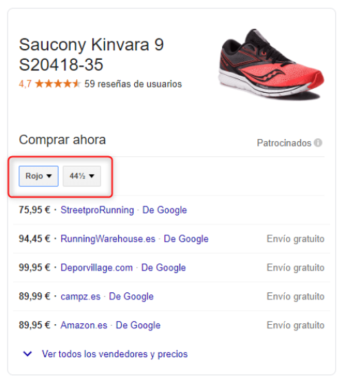 SERP Google Shopping