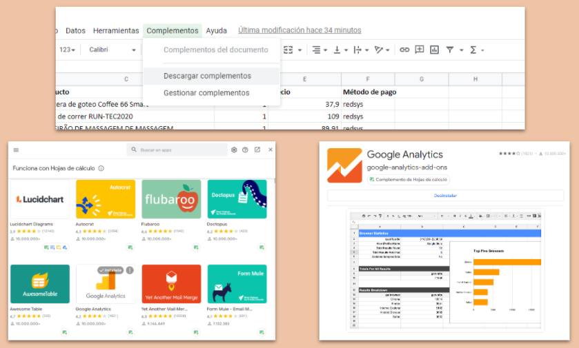 Complementos Hojas Cálculo Google
