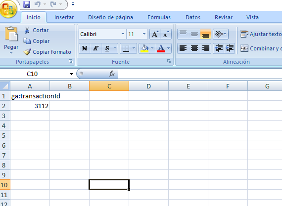 Excel for reimbursements in Analytics