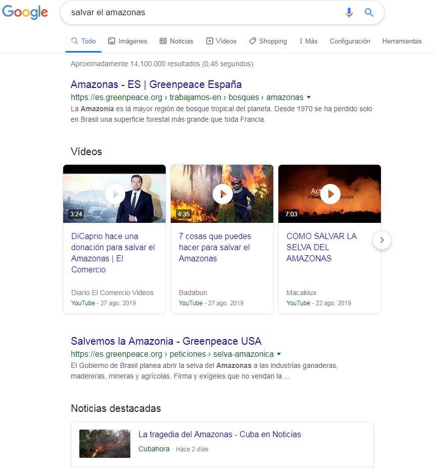 example google search