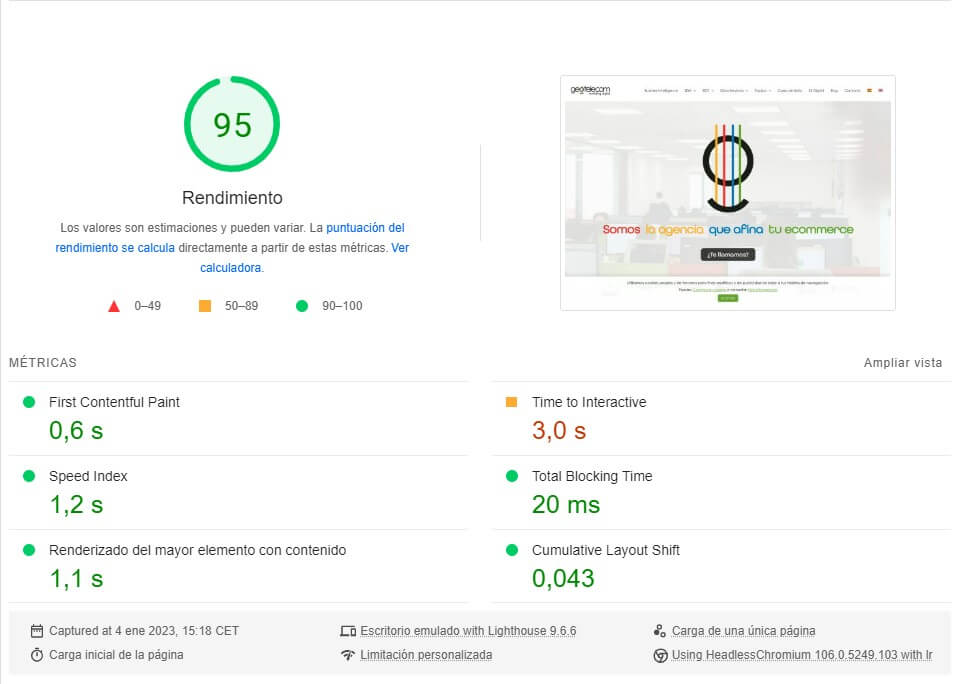 page speed geotelecom