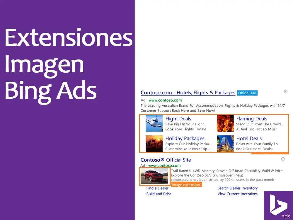 Extensiones de Imagen Para Bing Ads